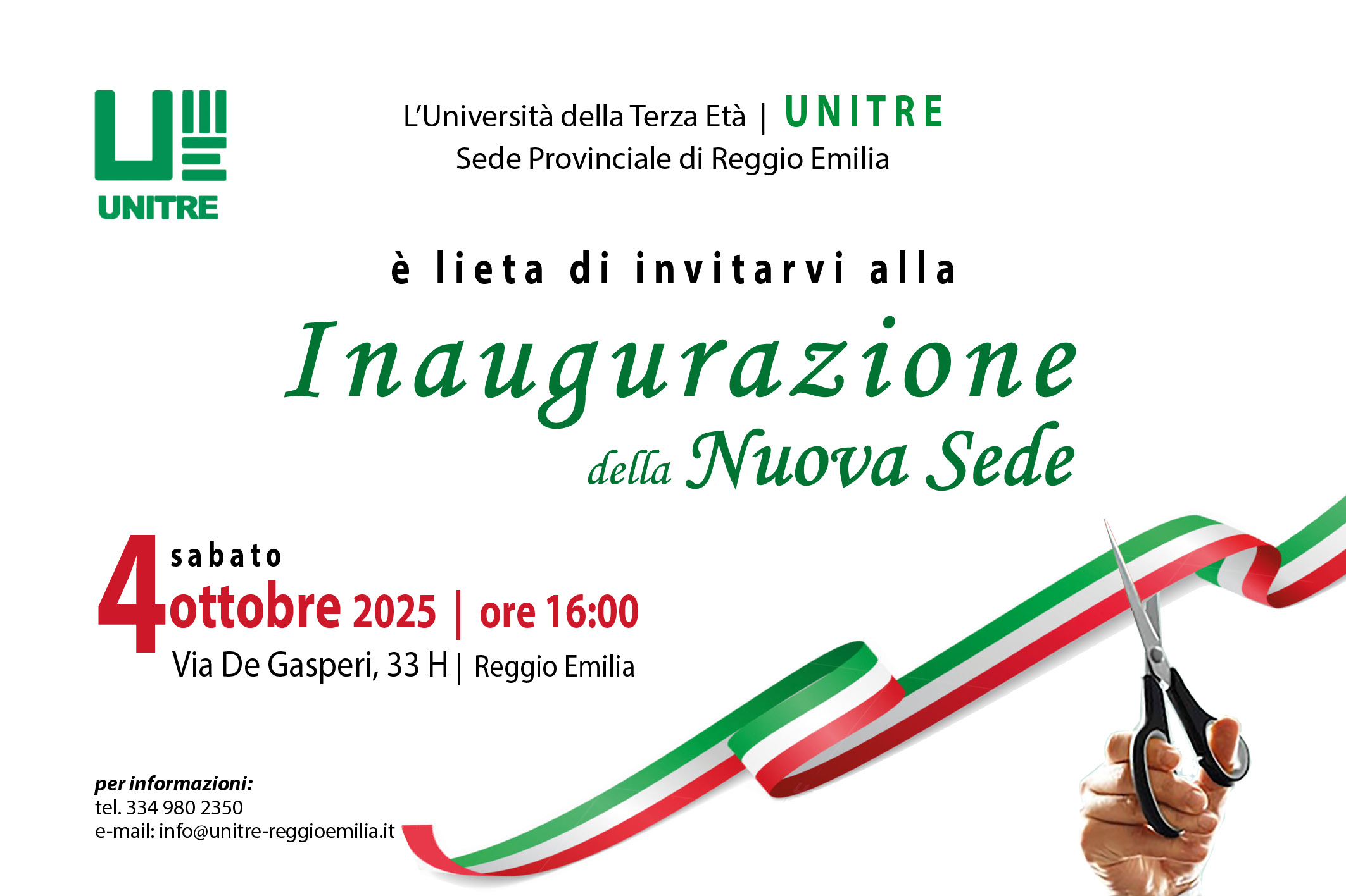 INAUGURAZIONE NUOVA SEDE e APERTURA A.A. 2025-26
